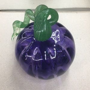 Handmade blown glass pumpkin